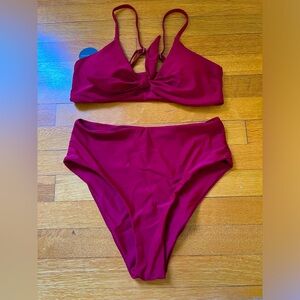 Blooming Jelly Red Bikini Size Medium NWT